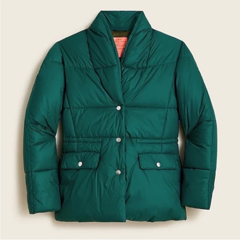 Jcrew signature puffer green xl
